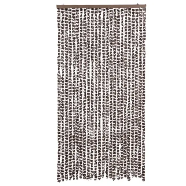 Šenillist putukakardin uksele, pruun/valge, 100 x 200 cm – 3