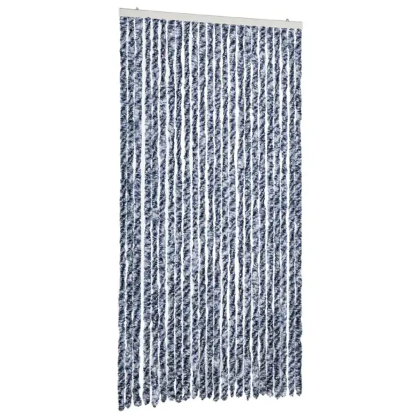Šenillist ukseputukakardin, sinine-valge, 100 x 230 cm - 2