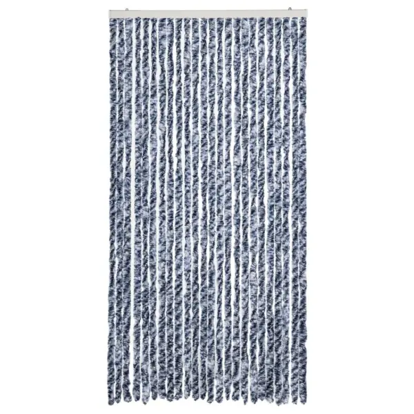 Šenillist ukseputukakardin, sinine-valge, 100 x 230 cm - 3