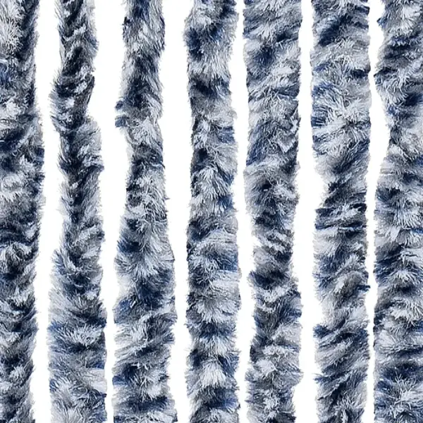 Šenillist ukseputukakardin, sinine-valge, 100 x 230 cm - 5
