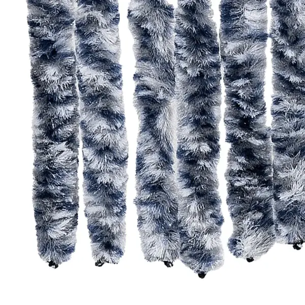 Šenillist ukseputukakardin, sinine-valge, 100 x 230 cm - 6