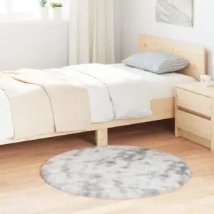 Kõrge narmaga ümmargune shaggy vaip NAVARRA, hõbehall, 100 x 100 cm