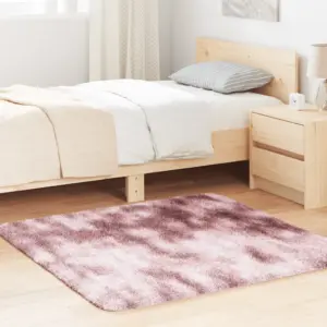 Kõrge karvaga Shaggy vaip NAVARRA, tolmune roosa, 120 x 120 cm