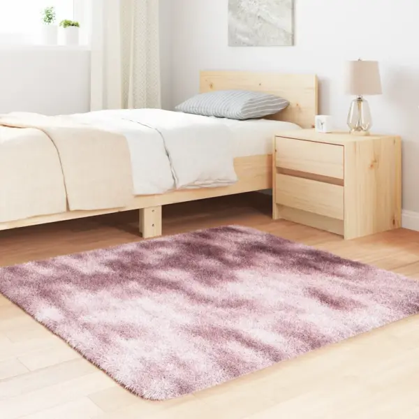 Kõrge karvaga Shaggy vaip NAVARRA, tolmune roosa, 120 x 120 cm – 3