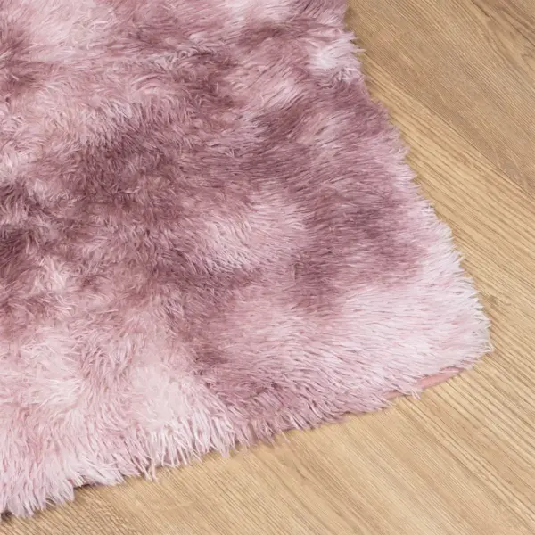 Kõrge karvaga Shaggy vaip NAVARRA, tolmune roosa, 120 x 120 cm – 4
