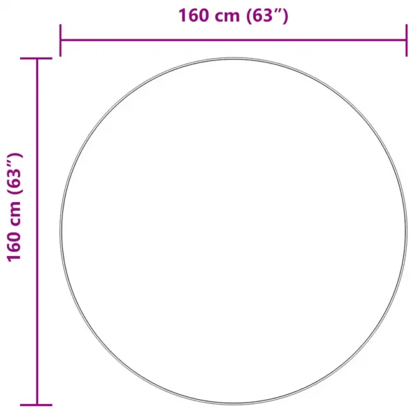 Ümmargune kõrge narmaga shaggy vaip NAVARRA, tumehall, 160 x 160 cm – 10