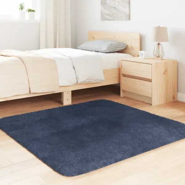 Kõrge karvaga Shaggy vaip NAVARRA, tumesinine, 120 x 120 cm – 3