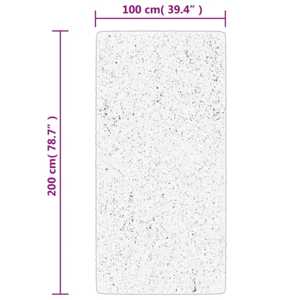 Kõrge narmaga shaggy vaip PAMPLONA, kreemjasvalge/must, 100 x 200 cm – 10