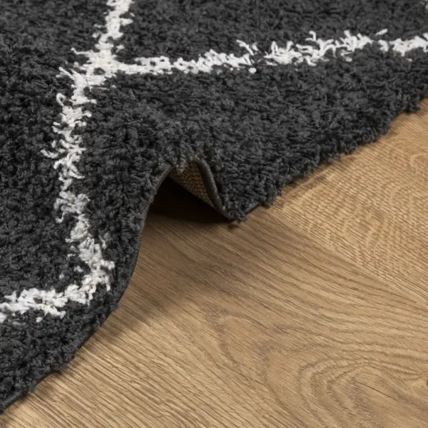 Kõrge narmaga shaggy vaip PAMPLONA, must-kreem, 240 x 340 cm – 6