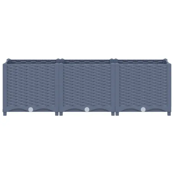 Polüpropüleenist taimekast aeda ja rõdule, sinakashall, 120 x 40 x 38 cm – 3