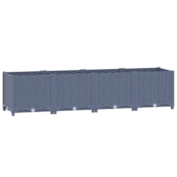 Polüpropüleenist sinakashall taimekast, 160 x 40 x 38 cm – 2