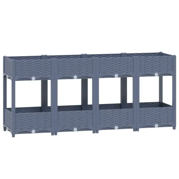 Sinakashall polüpropüleenist taimekast 2 tasandiga, 160 x 40 x 71 cm – 2