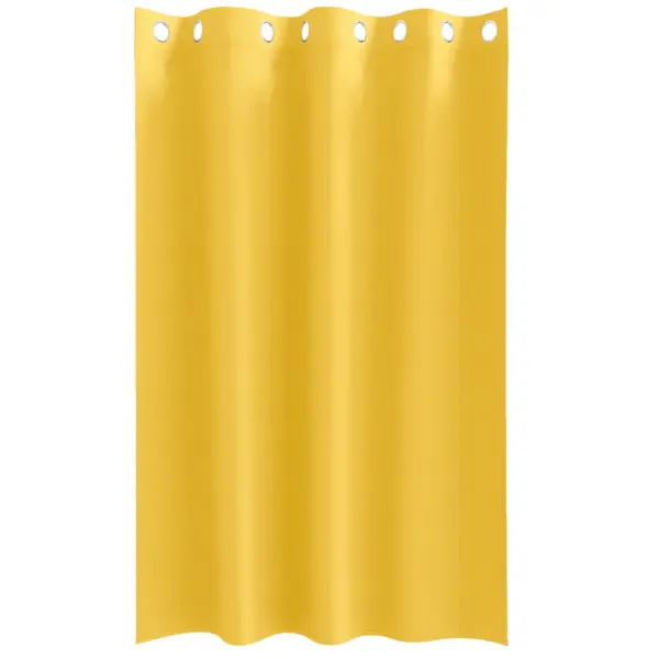 Pimendavad kardinad rõngastega, sinepikollane, 2 tk, 175 x 140 cm, polüester – 4