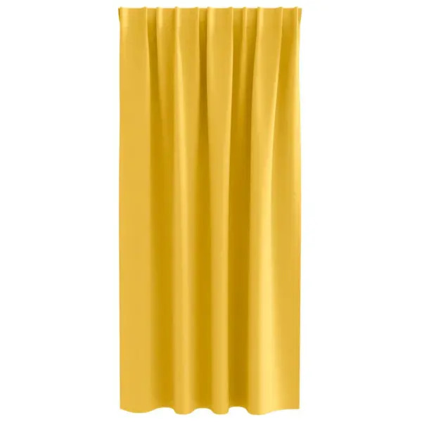 Pimendavad kardinad rõngastega, 2 tk, sinepikollane, 175 x 140 cm, polüester – 4