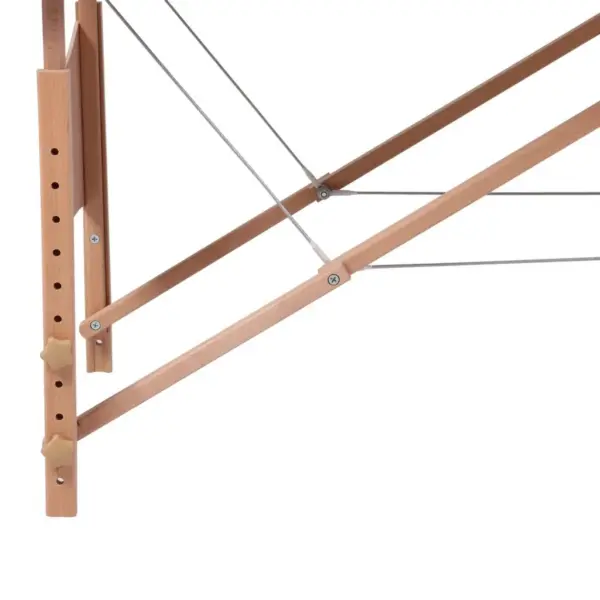 Sinine 3-tsooniline kokkupandav massaažilaud puitraamiga, reguleeritav kõrgus 62–82 cm, 186 x 68 cm, kandekotiga – 4