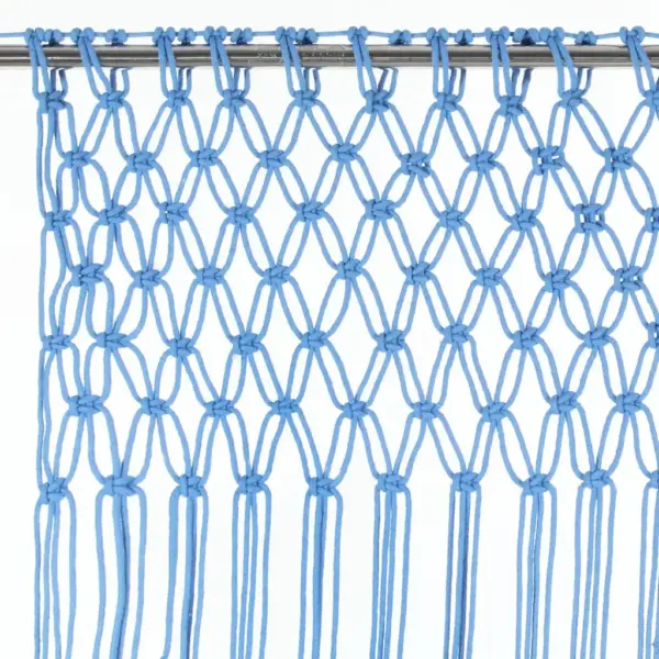 Makrameekardin ukse- ja aknakatteks, sinine, 140 x 240 cm, 80% puuvill – 4