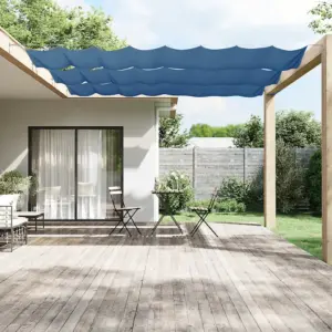 Sinine pergola varikatus terrassile, Oxford-kangas, 180 x 1200 cm