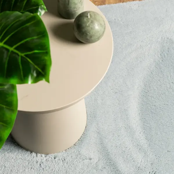 Sinine pestav lühikese narmaga vaip HUARTE, libisemiskindel, 160 x 160 cm – 7