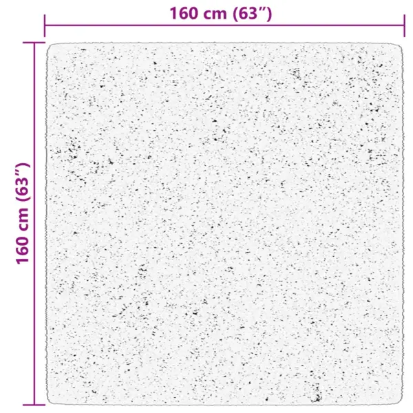 Sinine pestav lühikese narmaga vaip HUARTE, libisemiskindel, 160 x 160 cm – 10
