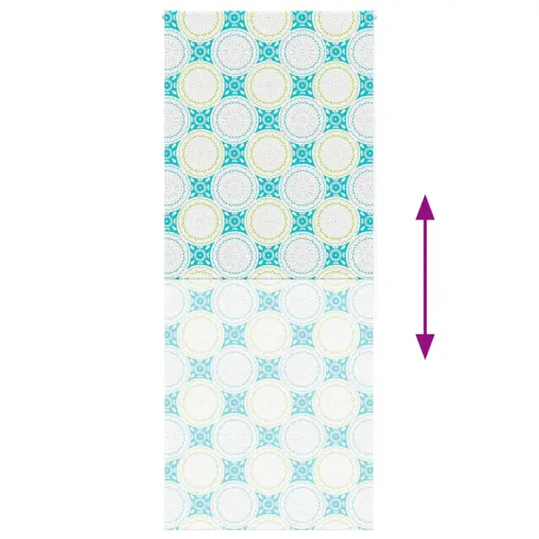 Duširuloo ornamentmustriga, sinine PEVA, kettmehhanismiga, 90 x 240 cm – 5