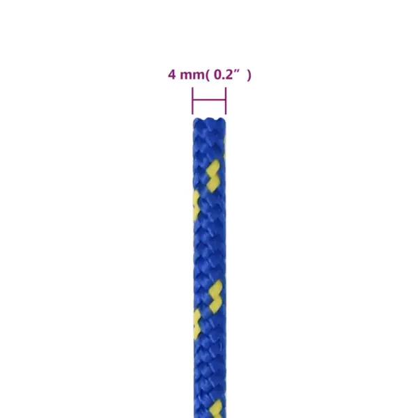 Punutud paadiköis, sinine polüpropüleen, 4 mm, 500 m rull – 6