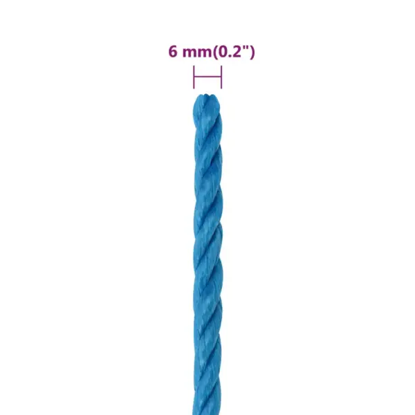 Polüpropüleenist töököis, sinine, 6 mm, 250 m – 6