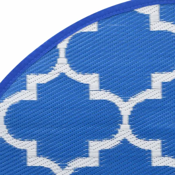 Ümberpööratav sinine aiavaip ARAKIL, ümmargune, Ø 160 cm, polüpropüleen – 5