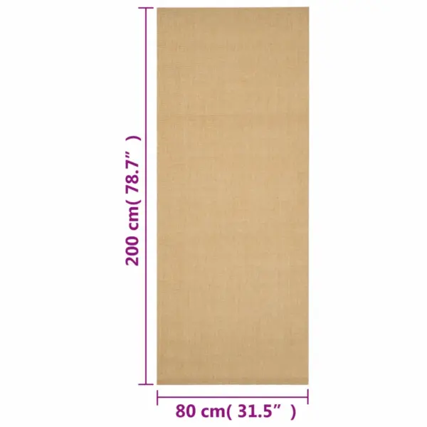 Naturaalne sisalist vaip libisemisvastase alusega, 80 x 200 cm – 7