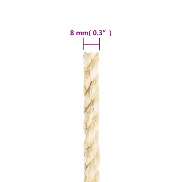 100% sisalnöör, 8 mm, 50 m rull, pruun – 4