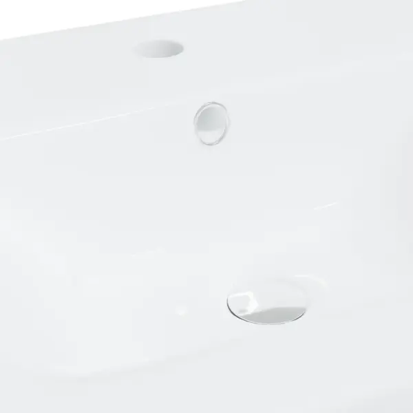 Sisseehitatud keraamiline vannitoavalamu kraaniga, valge, 42 x 39 x 18 cm – 9