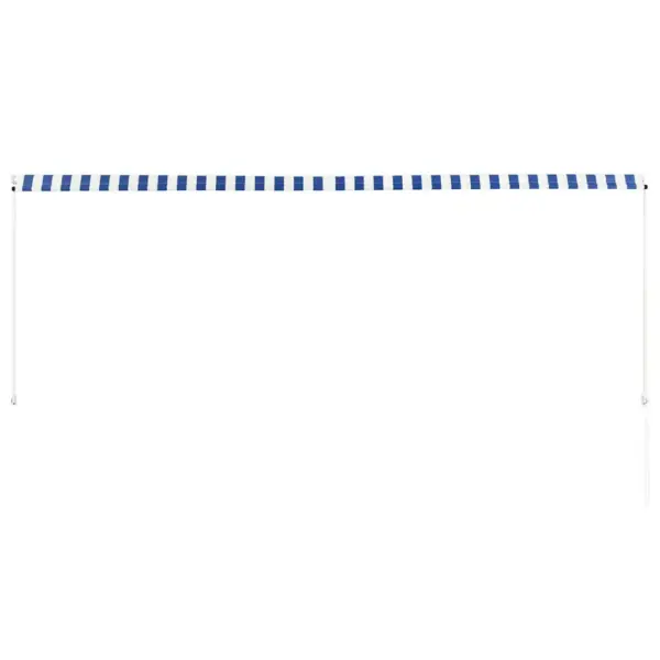 Sissetõmmatav akna- ja terrassivarikatus, sinine-valge, 350 x 150 cm – 4