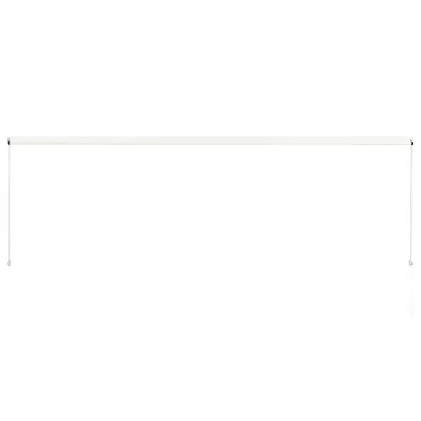 Sissetõmmatav terrassi varikatus terasraamiga, 400 x 150 cm, kreemjasvalge – 5