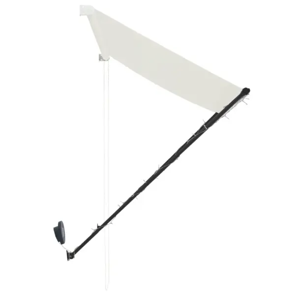 Sissetõmmatav terrassivarikatus LED-valgustusega, 300 x 150 cm, kreemjasvalge – 6