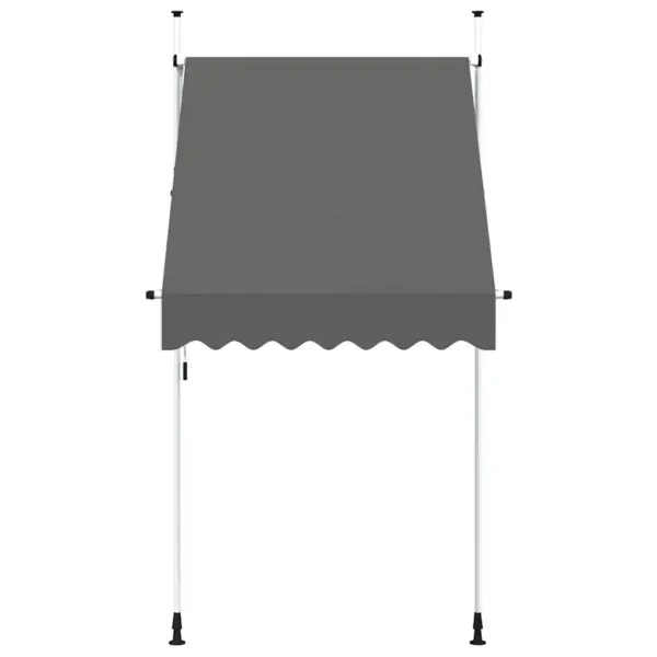 Sissetõmmatav käsitsi juhitav varikatus, antratsiithall, 150 cm – 3