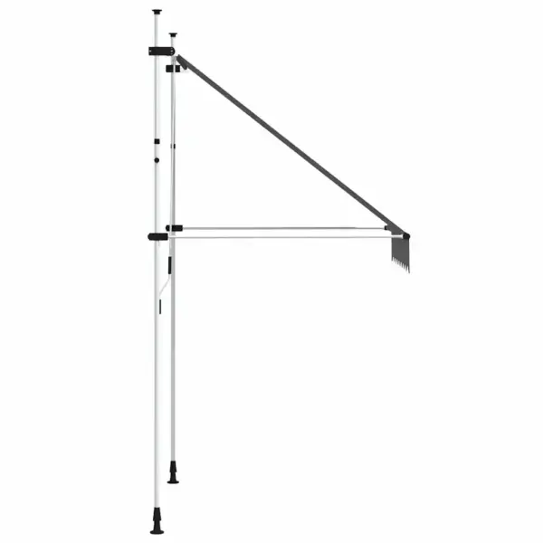 Sissetõmmatav käsitsi juhitav varikatus, antratsiithall, 150 cm – 4