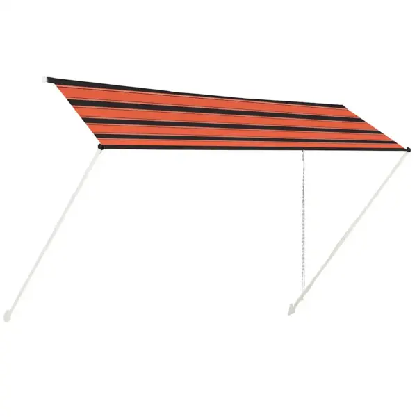 Sissetõmmatav varikatus terrassile ja akendele, oranž-pruun, 400 x 150 cm – 2
