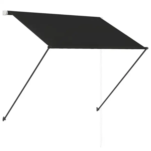 Sissetõmmatav varikatus LED-valgustusega, 150 x 150 cm, antratsiithall – 4
