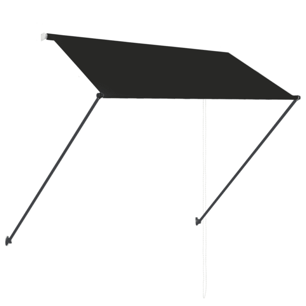 Sissetõmmatav varikatus LED-valgustusega, 250 x 150 cm, antratsiithall – 4