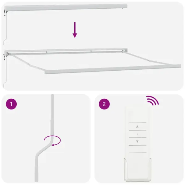 Sissetõmmatava terrassivarikatuse alumiiniumraam, valge, 400 x 300 cm – 8