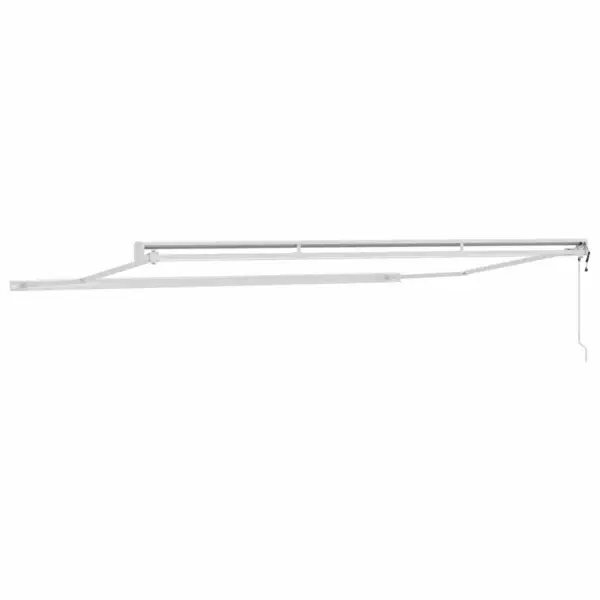 Sissetõmmatava varikatuse raam terrassile, valge alumiinium, 500 x 300 cm – 6