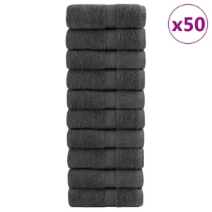 Antratsiithallid külalisterätikud SOLUND, 50 tk, 30 x 50 cm, 100% puuvill, 600 gsm