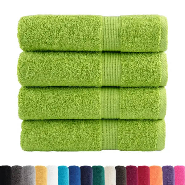 Saunalinade komplekt SOLUND, õunaroheline, 4 tk, 100 x 150 cm, 100% puuvill, 600 gsm – 2
