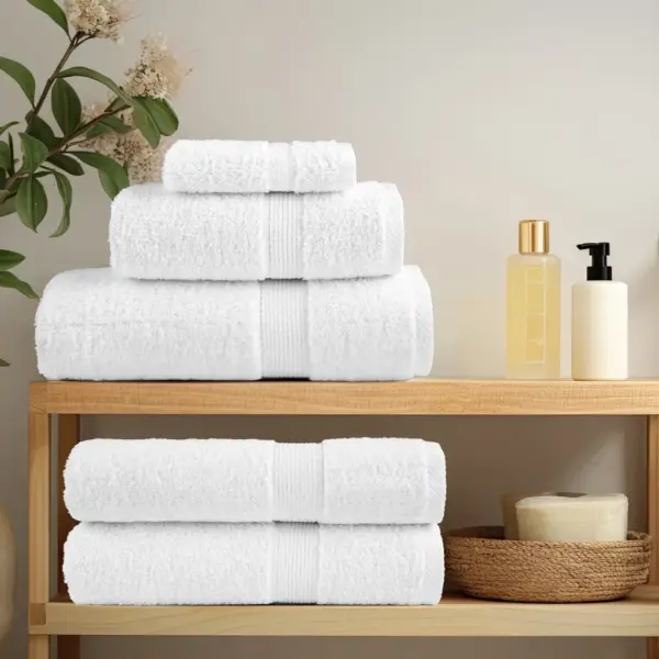 SOLUND valge rätikukomplekt, 10 tk, 100% puuvill, 600 gsm, 100 x 200 cm – 3