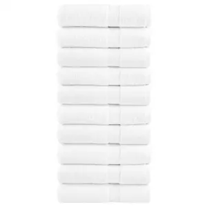 Saunalinade komplekt SOLUND, valge, 10 tk, 70 x 140 cm, 600 gsm, 100% puuvill