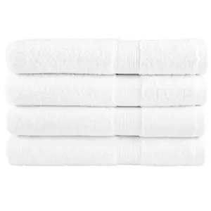 Valge puuvillane rätikukomplekt SOLUND, 4 tk, 100 x 200 cm, 600 gsm