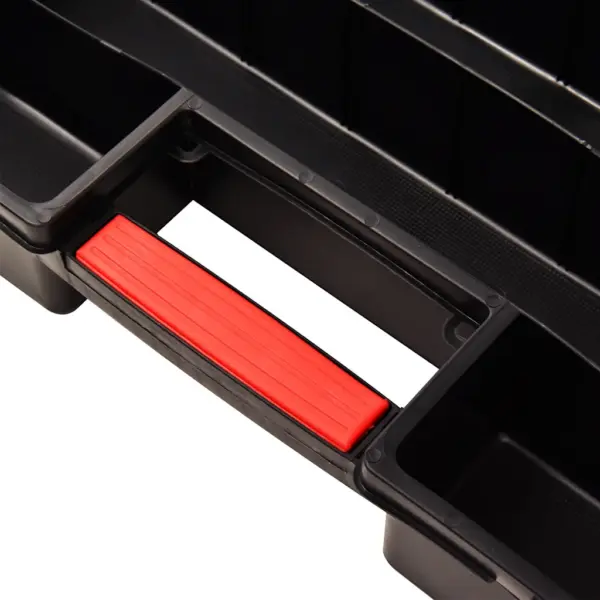 Reguleeritavate vaheseintega sorteerimiskastid käepidemega, 2 tk, plast, läbipaistev ja must, 460 x 325 x 80 mm – 5