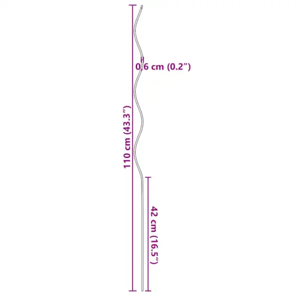Spiraalsed taimetoed tomatitele, tsingitud teras, 110 cm, 50 tk – 9