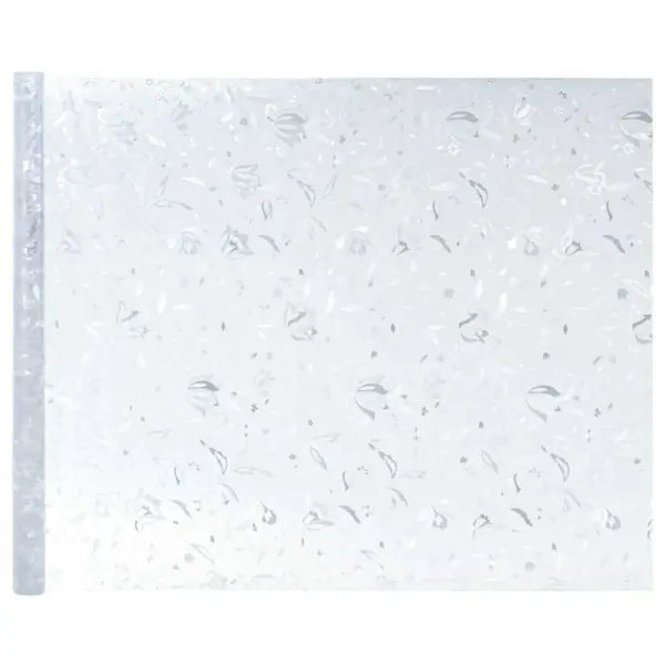 Staatiline aknakile lillemustriga, läbipaistev PVC, 45 x 500 cm – 5