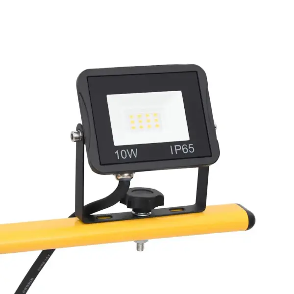Statiiviga LED-prožektor 2 x 10 W, soe valge, must-kollane, reguleeritava kõrgusega – 4