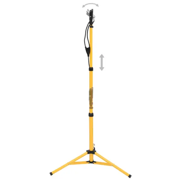 Statiiviga LED tööprožektor 2 x 20 W, külm valge, must/kollane – 3